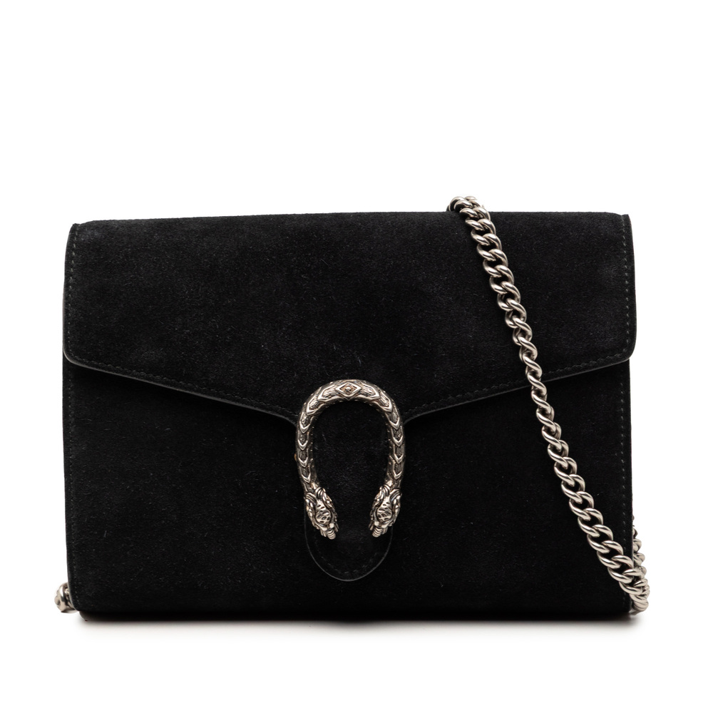 Pre-Loved Gucci Suede Dionysus Wallet on Chain